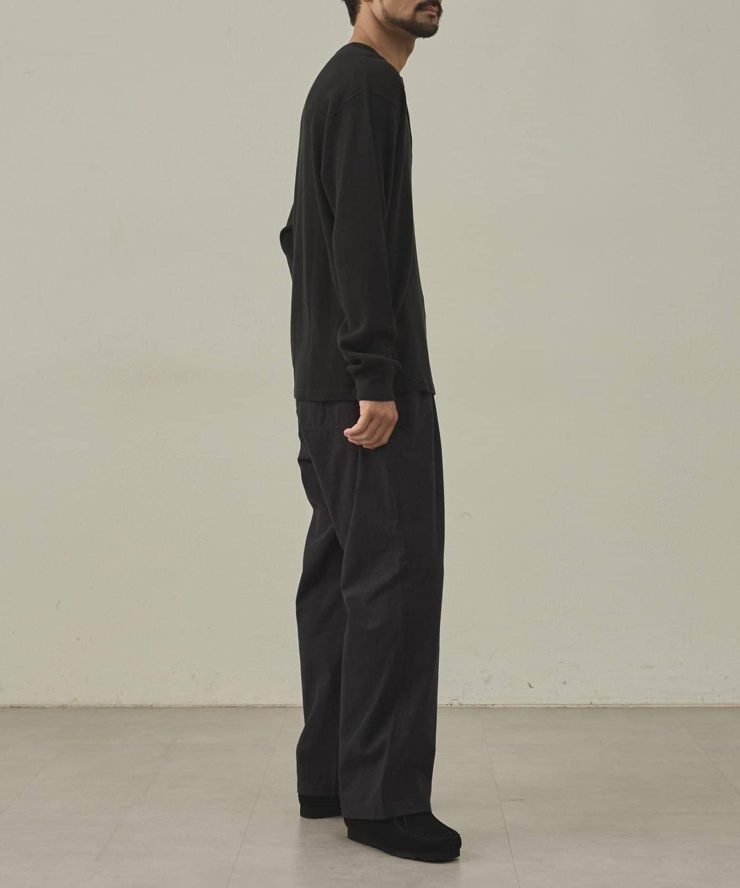 【paradigm】燃氣烤華夫格亨利領長袖T恤