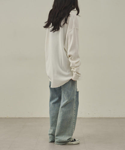 【paradigm】燃氣烤華夫格圓領長袖T恤