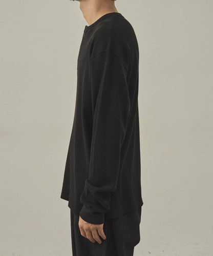 【paradigm】燃氣烤華夫格亨利領長袖T恤