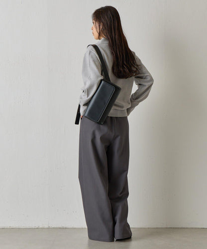 天鵝絨紗線開領翻領針織衫