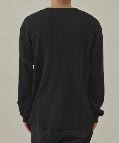 【paradigm】燃氣烤華夫格亨利領長袖T恤