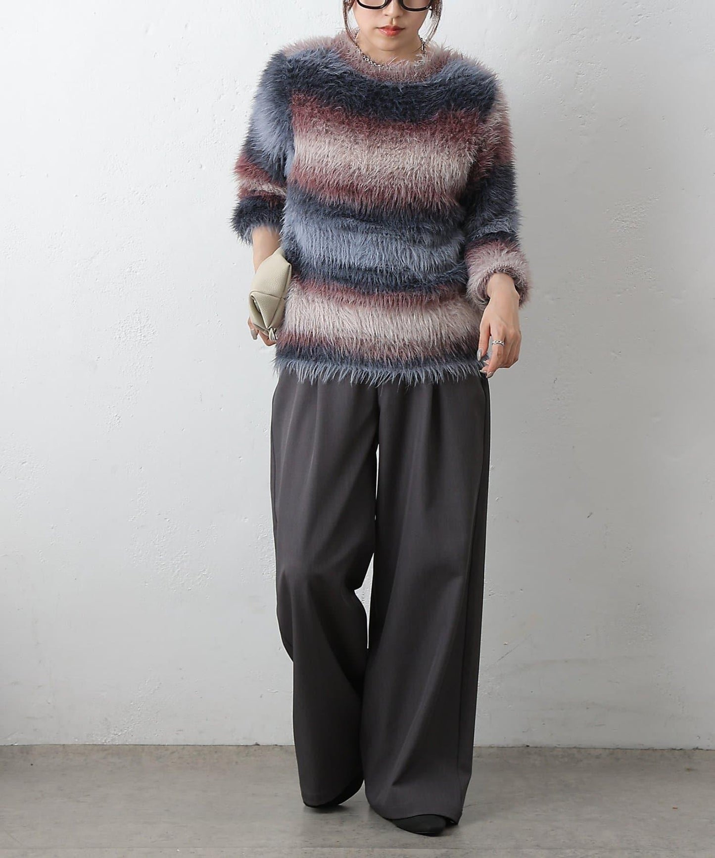 漸變羽毛針織衫