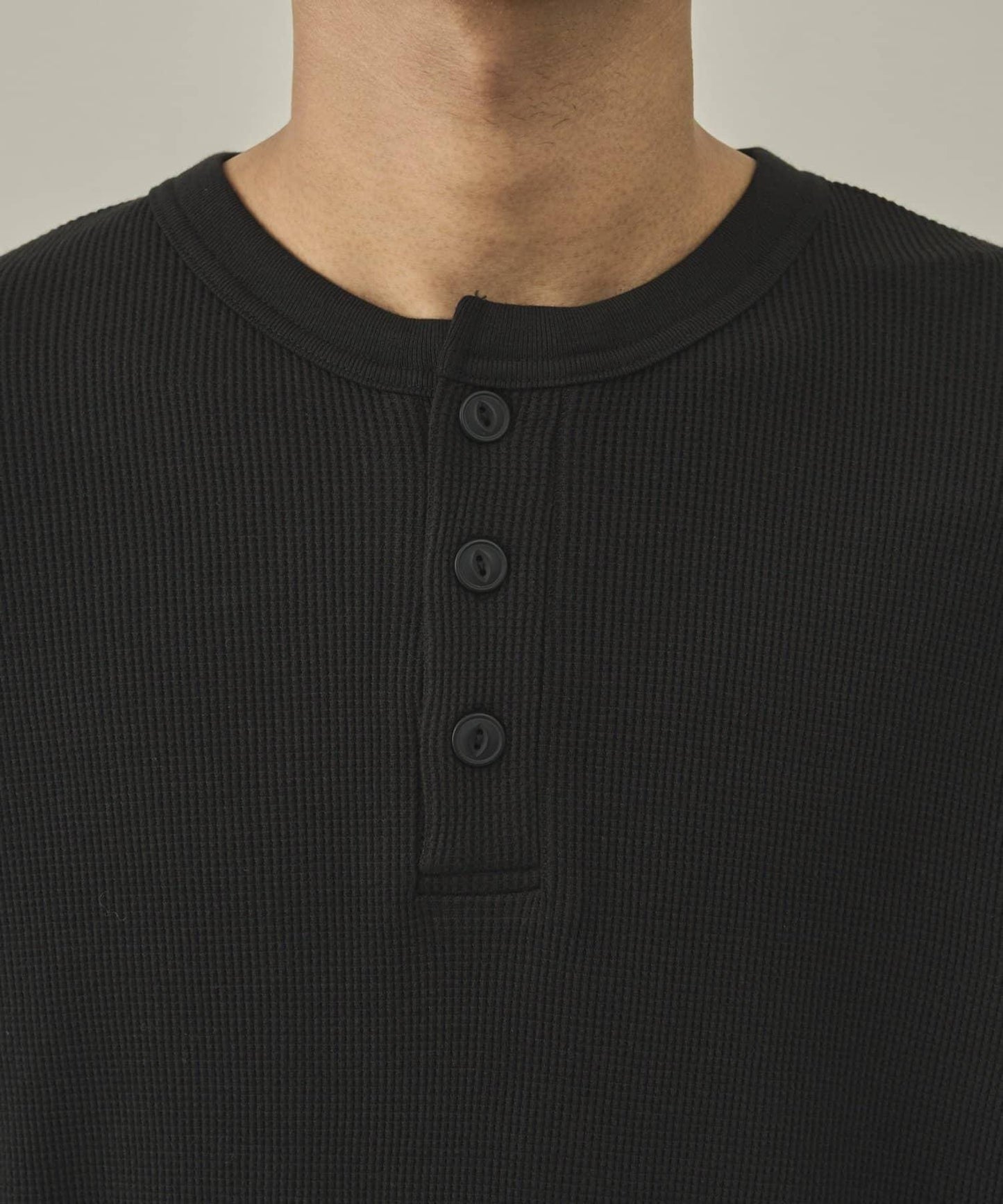 【paradigm】燃氣烤華夫格亨利領長袖T恤