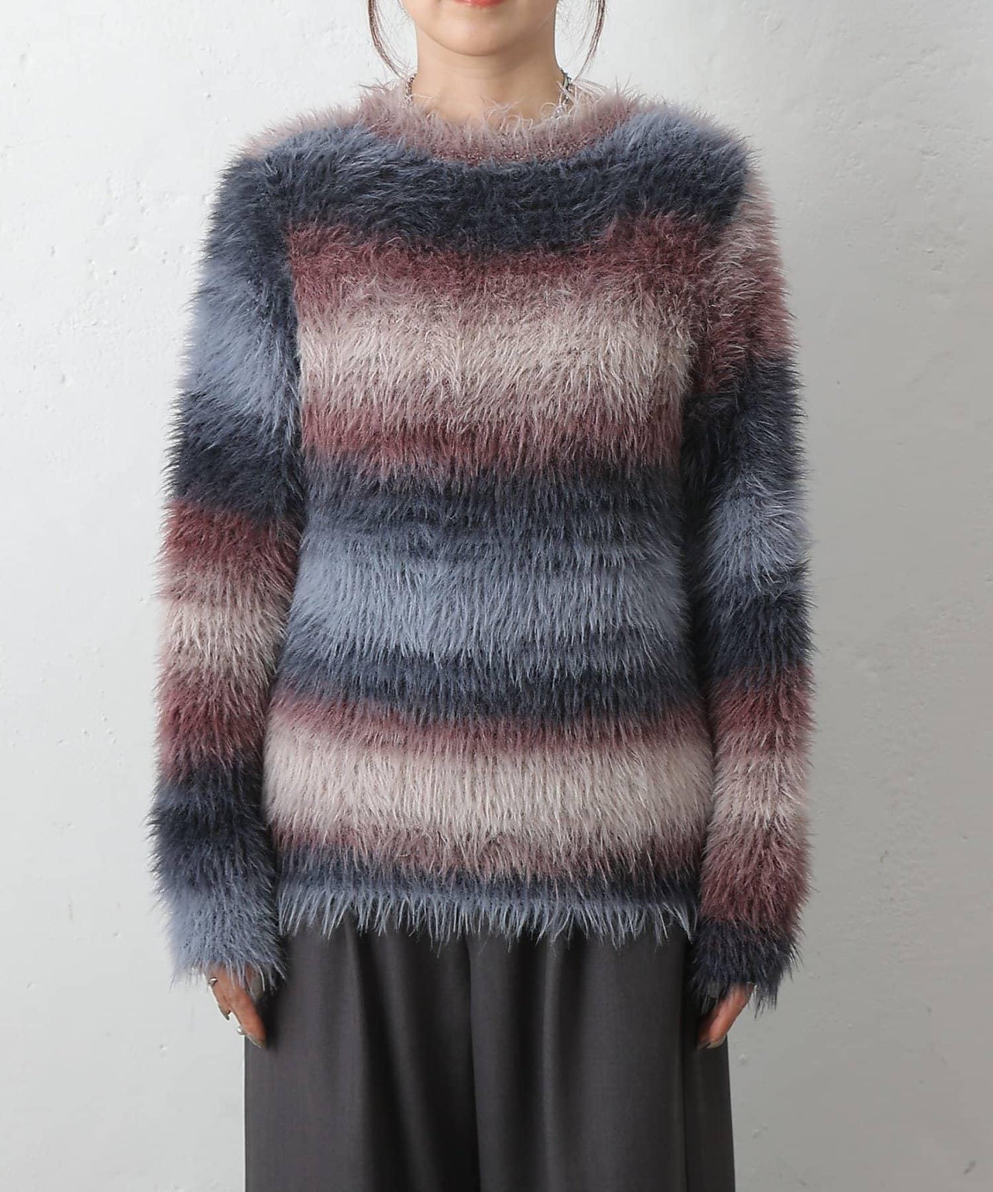 漸變羽毛針織衫