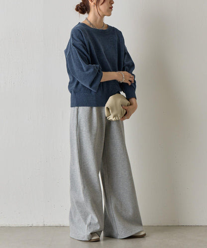 天鵝絨毛圈圓領套頭衫