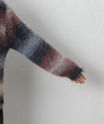 漸變羽毛針織衫