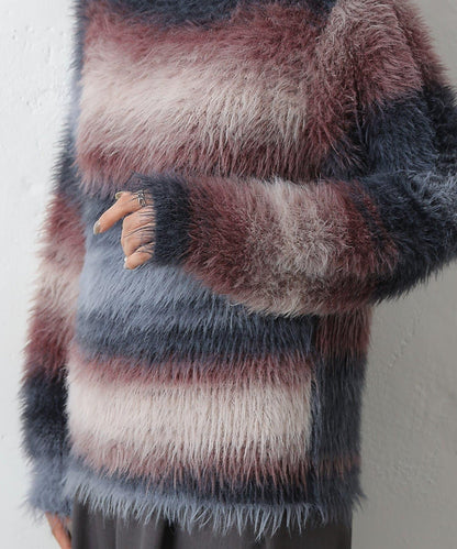 漸變羽毛針織衫