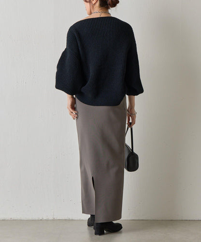 【復刻】毛絨一字肩針織衫