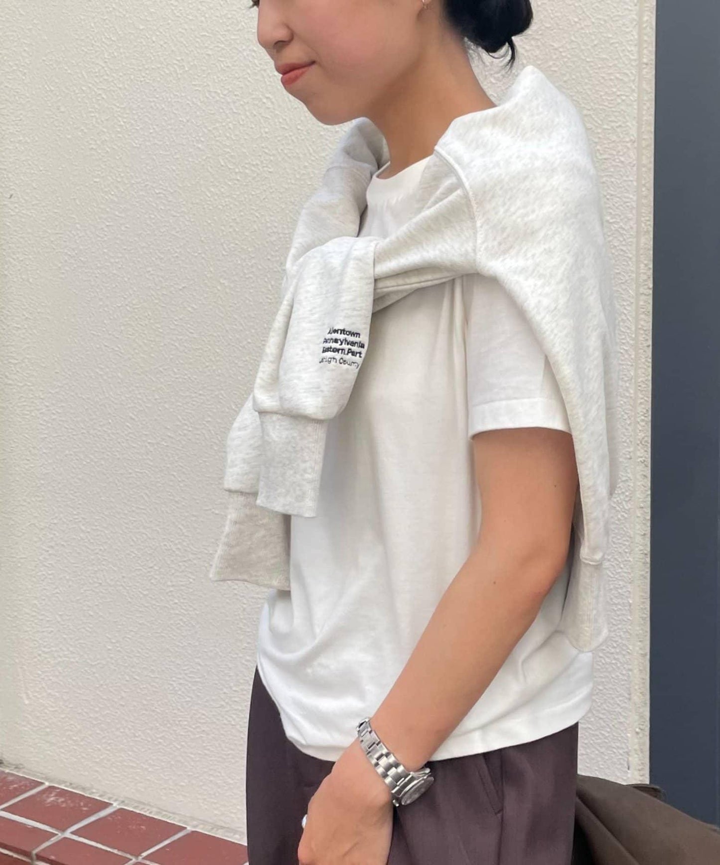 【LEI企畫/】衛衣袖部刺繡套頭衫
