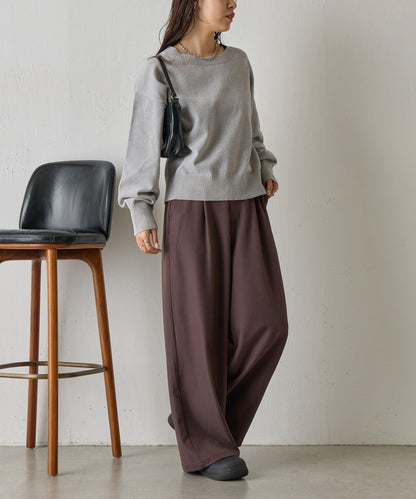 天鵝絨毛圈圓領套頭衫