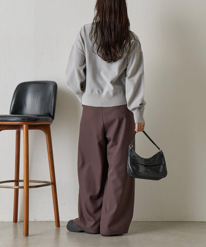 天鵝絨毛圈圓領套頭衫