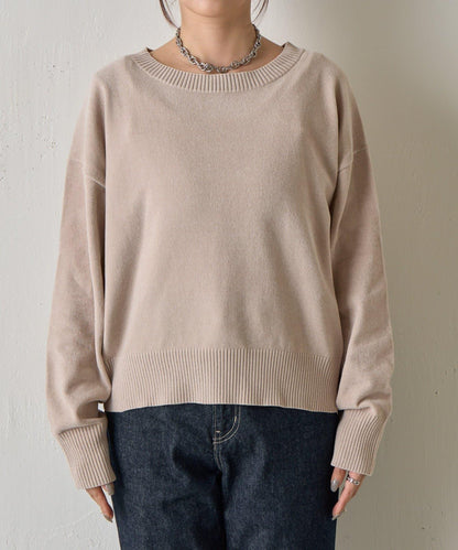 天鵝絨毛圈圓領套頭衫