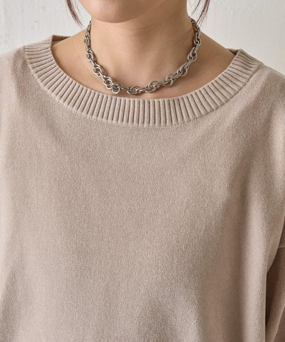 天鵝絨毛圈圓領套頭衫