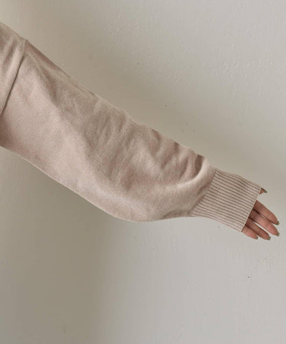 天鵝絨毛圈圓領套頭衫