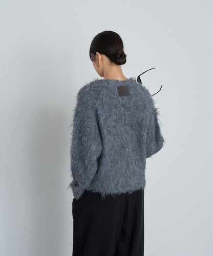 【RAY CASSIN】長毛V領寬鬆開衫