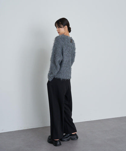 【RAY CASSIN】長毛V領寬鬆開衫