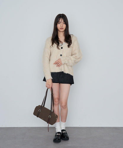 【RAY CASSIN】長毛V領寬鬆開衫