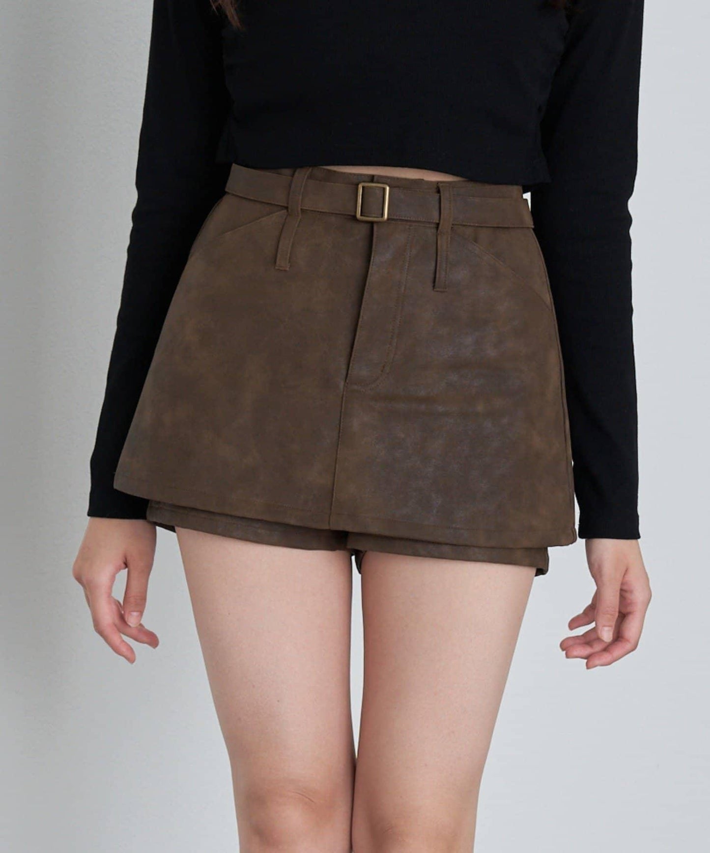 皮革風《庫洛米》迷你裙