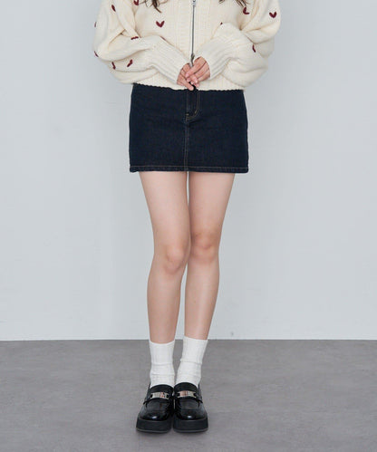 水洗牛仔迷你裙