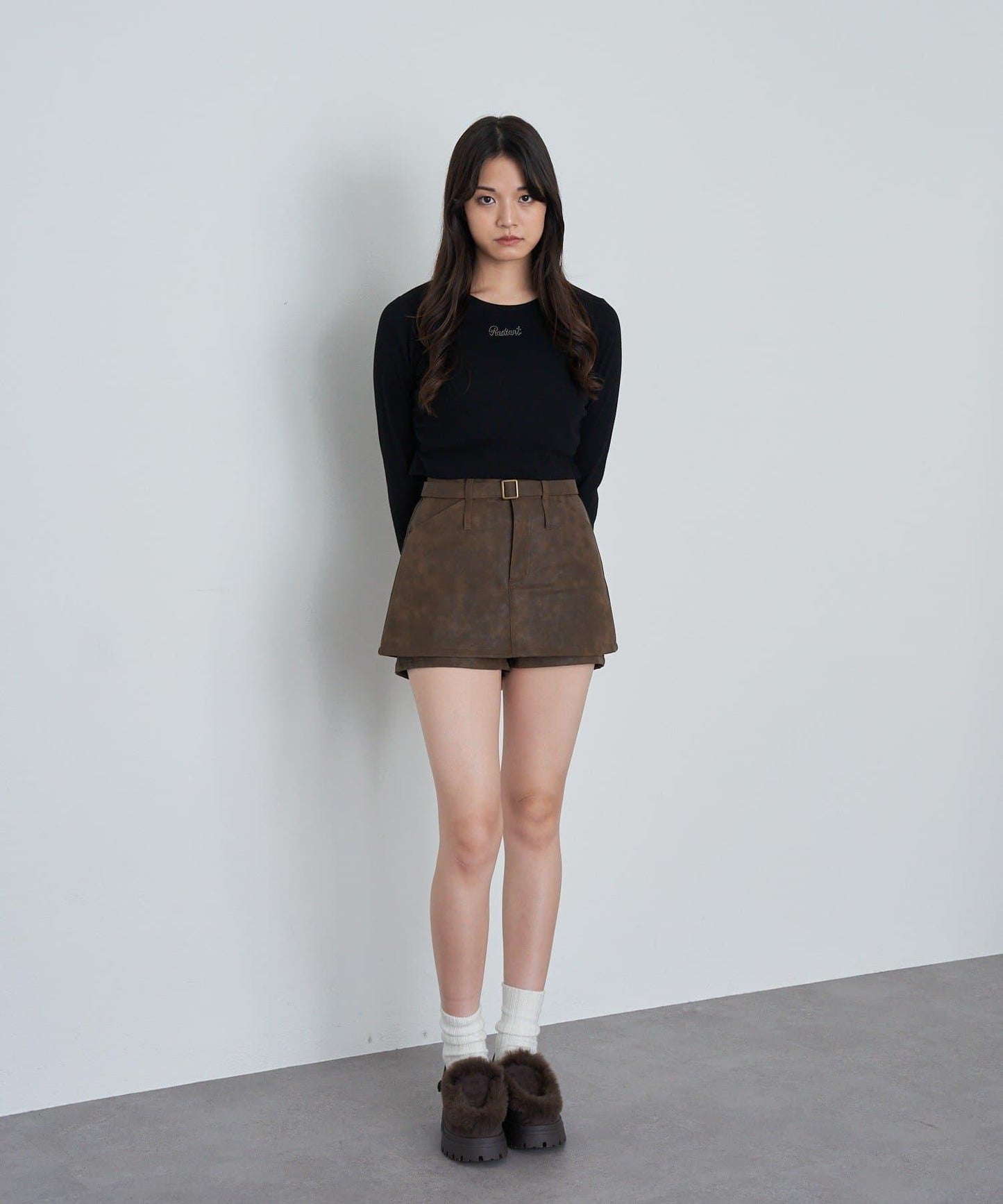 皮革風《庫洛米》迷你裙