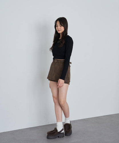 皮革風《庫洛米》迷你裙