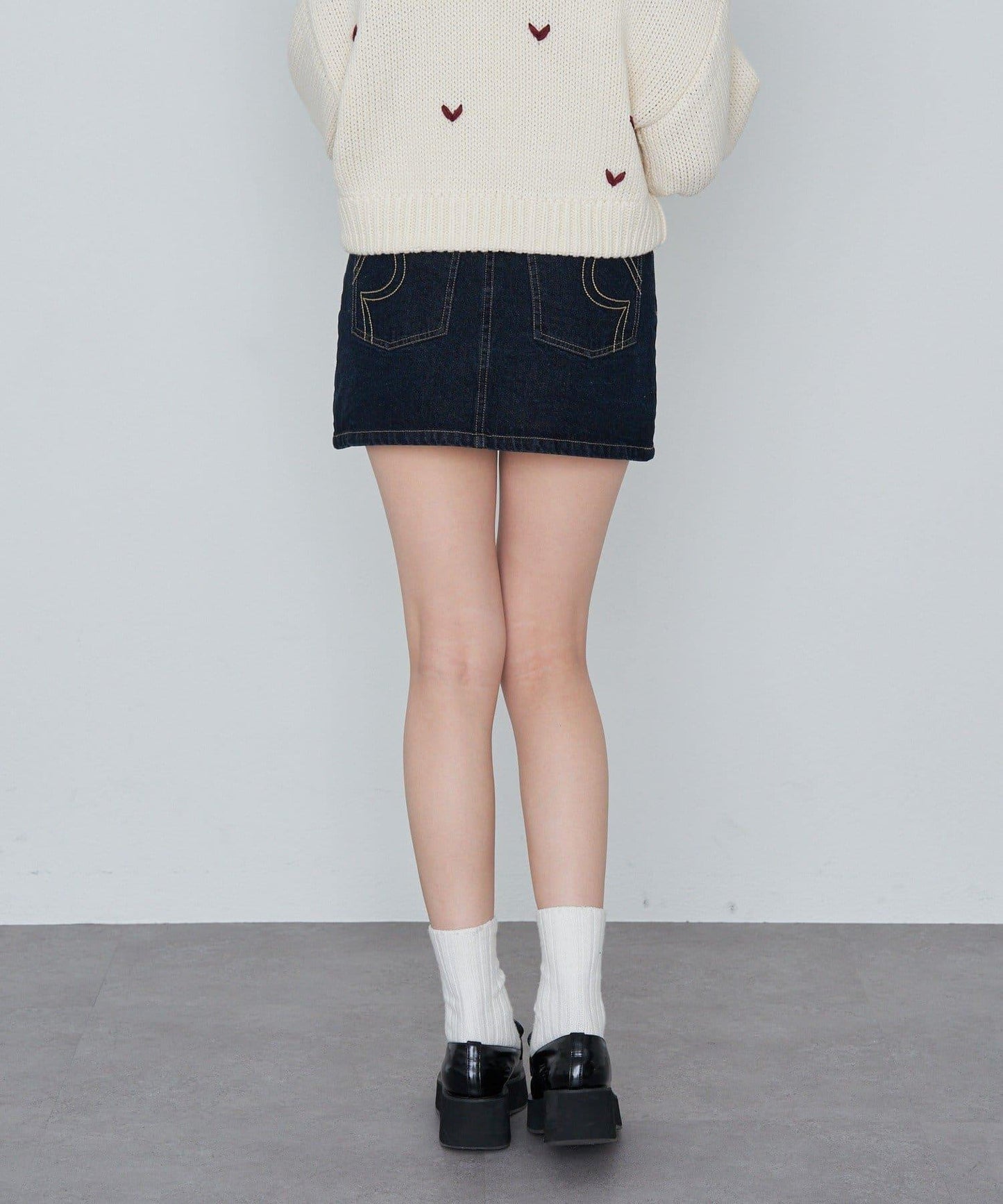 水洗牛仔迷你裙