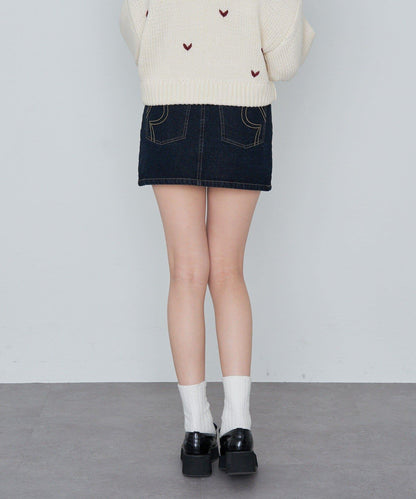 水洗牛仔迷你裙