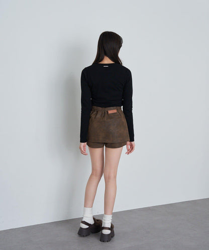 皮革風《庫洛米》迷你裙