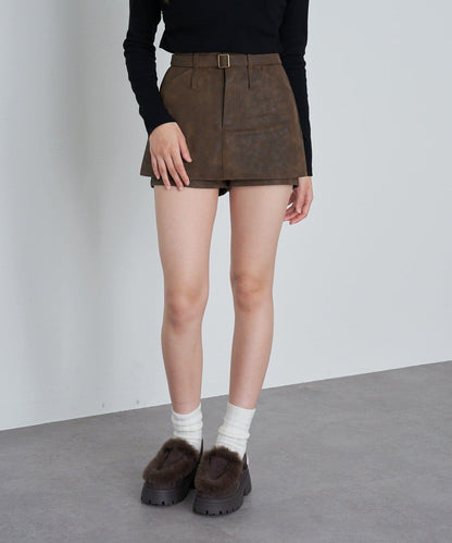 皮革風《庫洛米》迷你裙