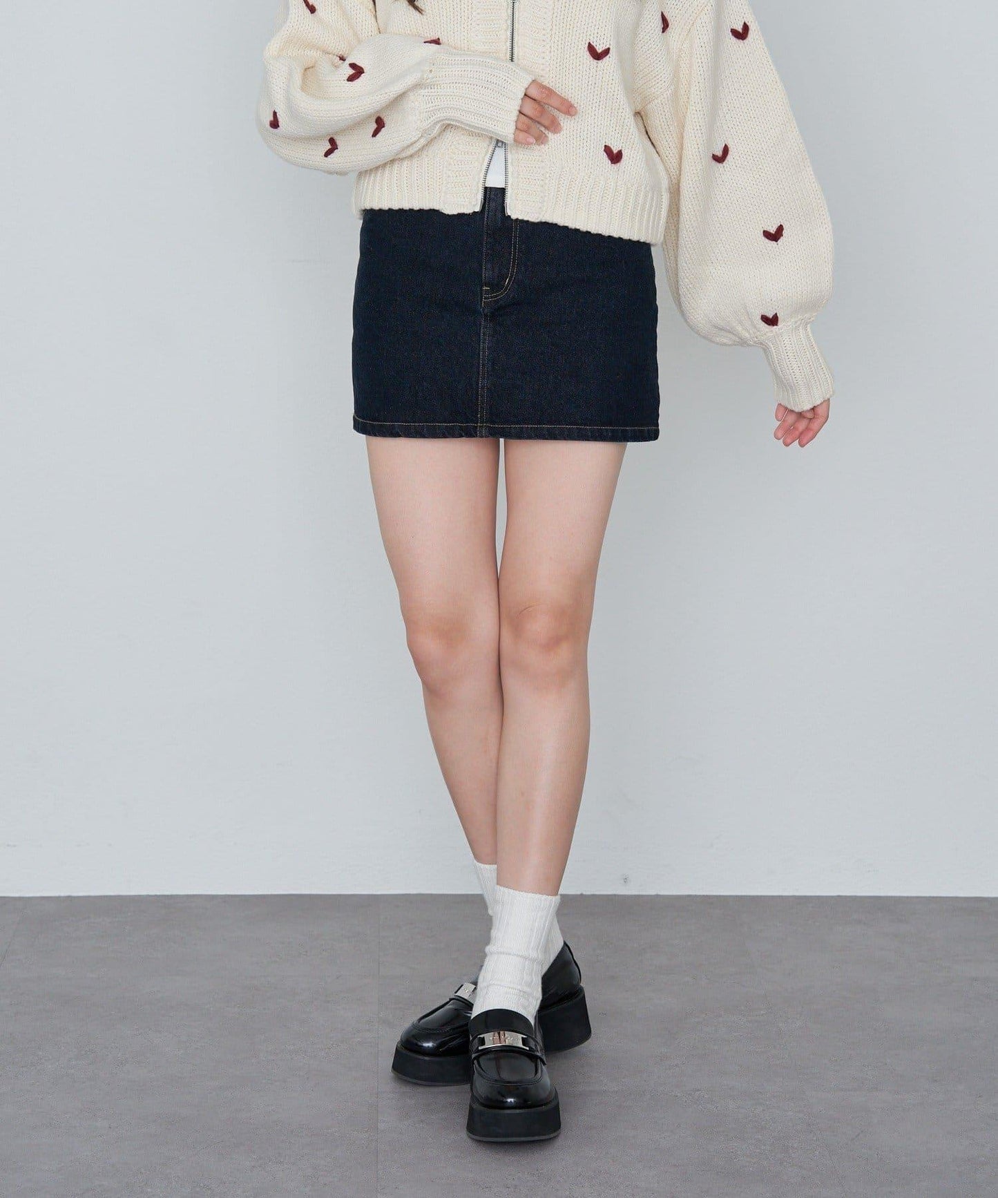 水洗牛仔迷你裙