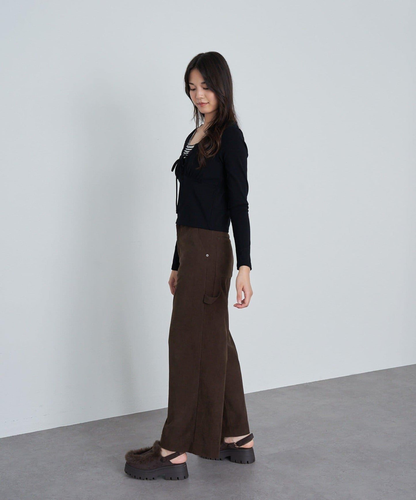 蕾絲拼接長袖T恤