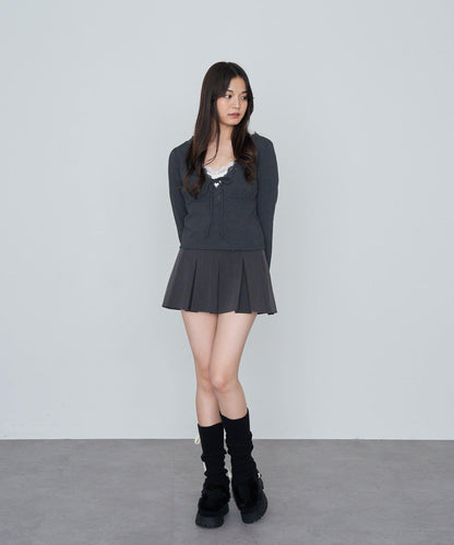 蕾絲拼接長袖T恤