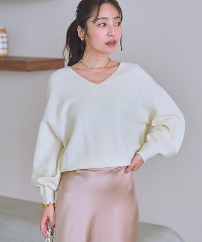 100%羊毛高縮絨V領針織衫