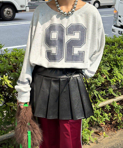 【Ciaopanic】皮革百褶包裹式迷你裙