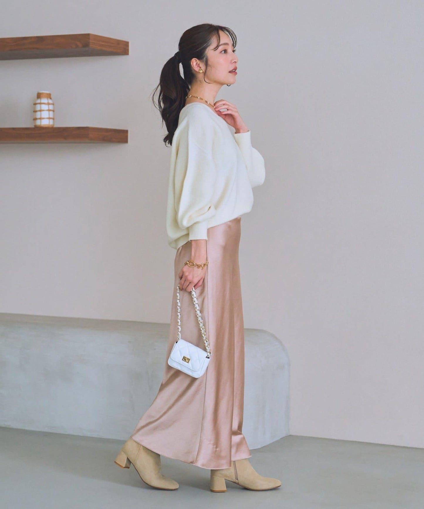 100%羊毛高縮絨V領針織衫