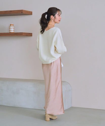 100%羊毛高縮絨V領針織衫