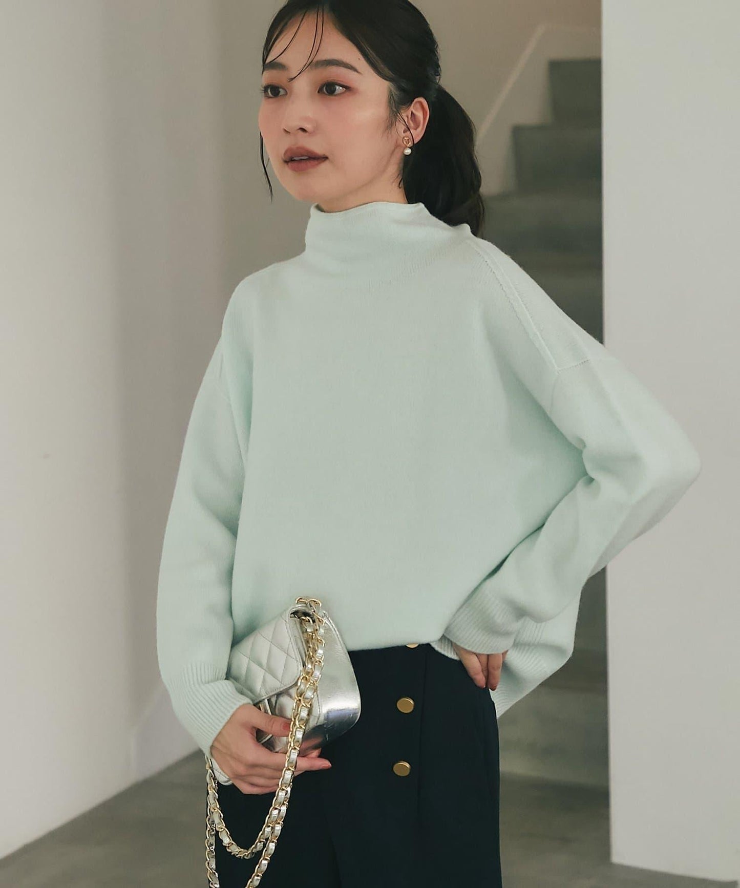 100%羊毛高領針織衫