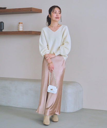 100%羊毛高縮絨V領針織衫