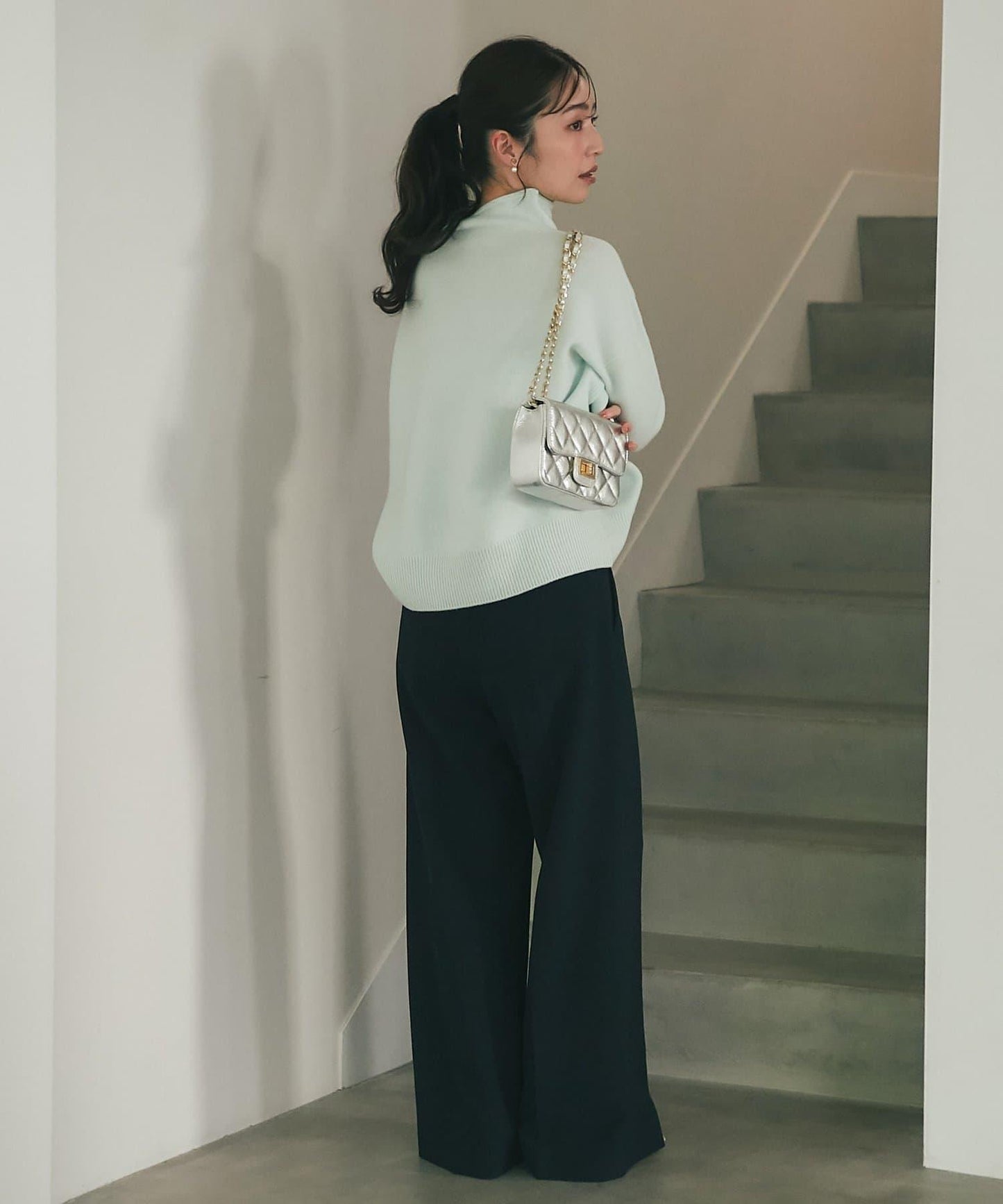 100%羊毛高領針織衫