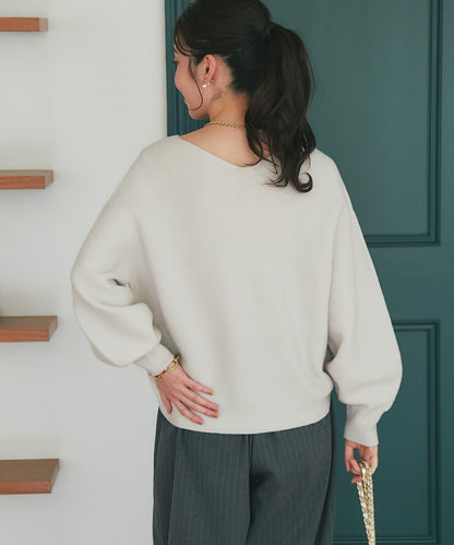 100%羊毛高縮絨V領針織衫