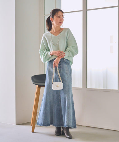 100%羊毛高縮絨V領針織衫