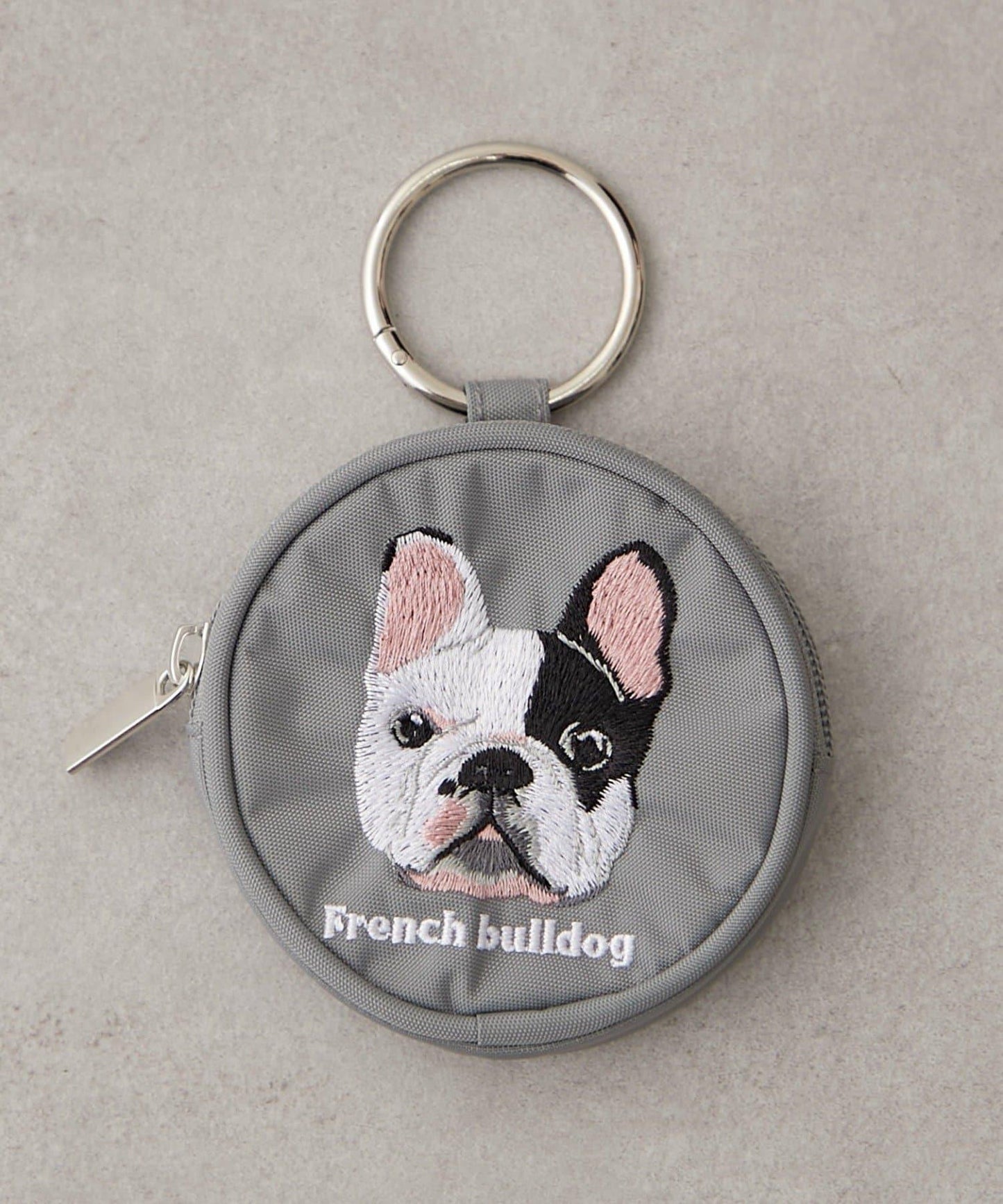 動物刺繡圓形收納包