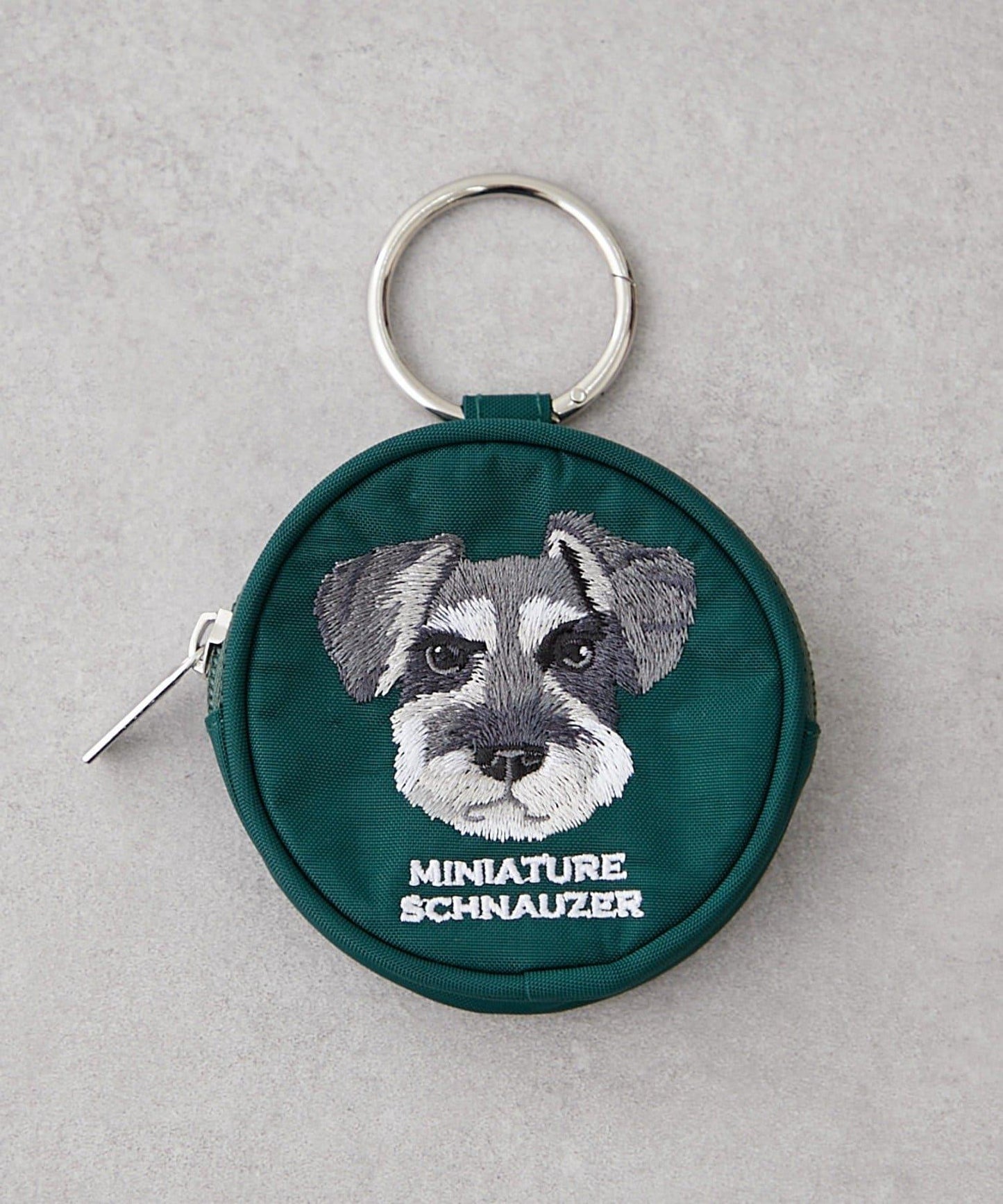 動物刺繡圓形收納包