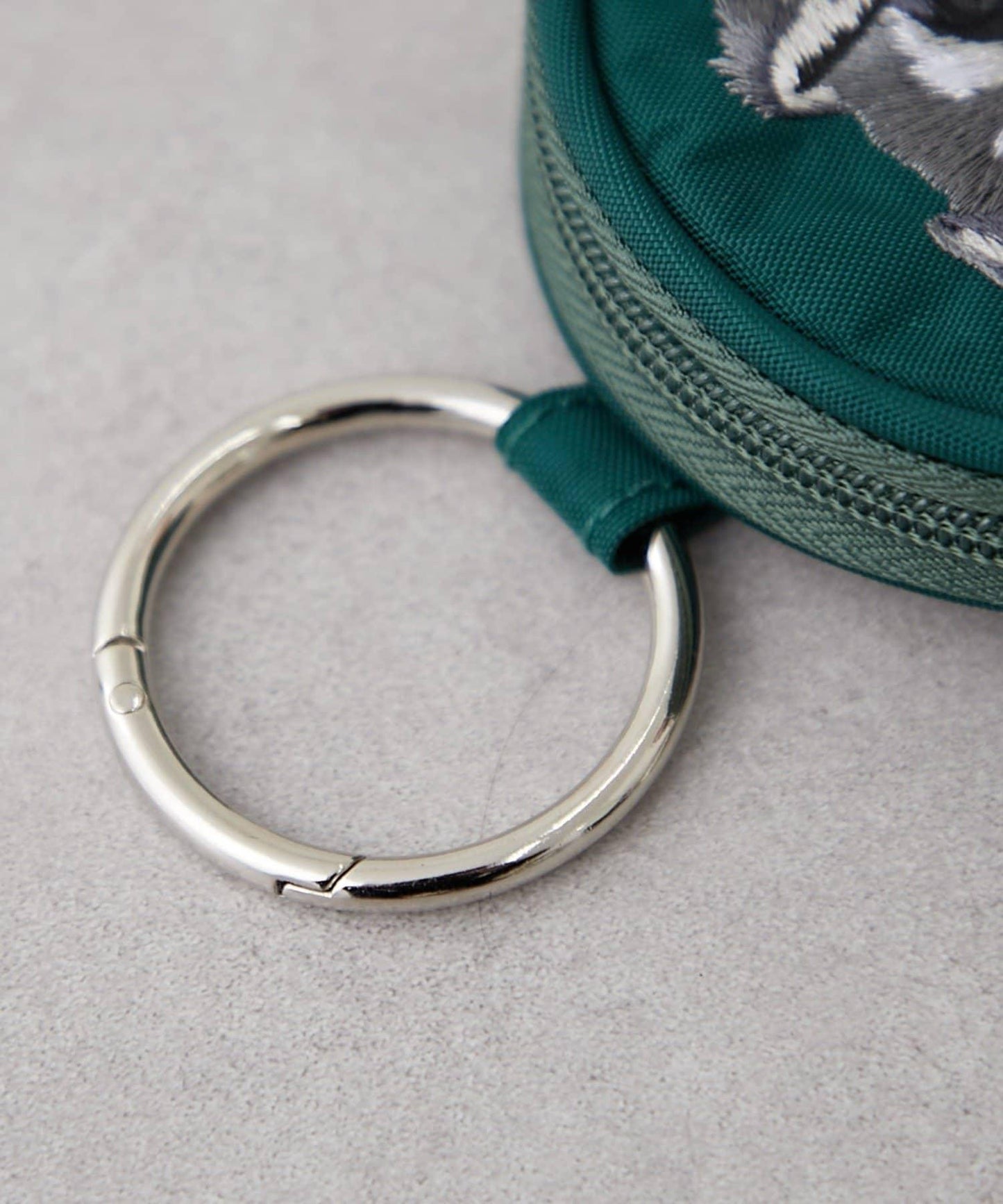 動物刺繡圓形收納包