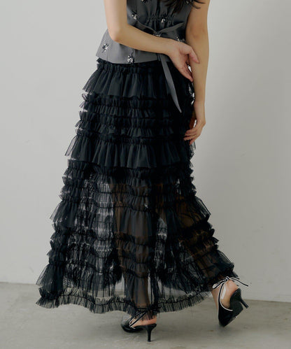 【SALON by Chico】蓬鬆網紗半身裙