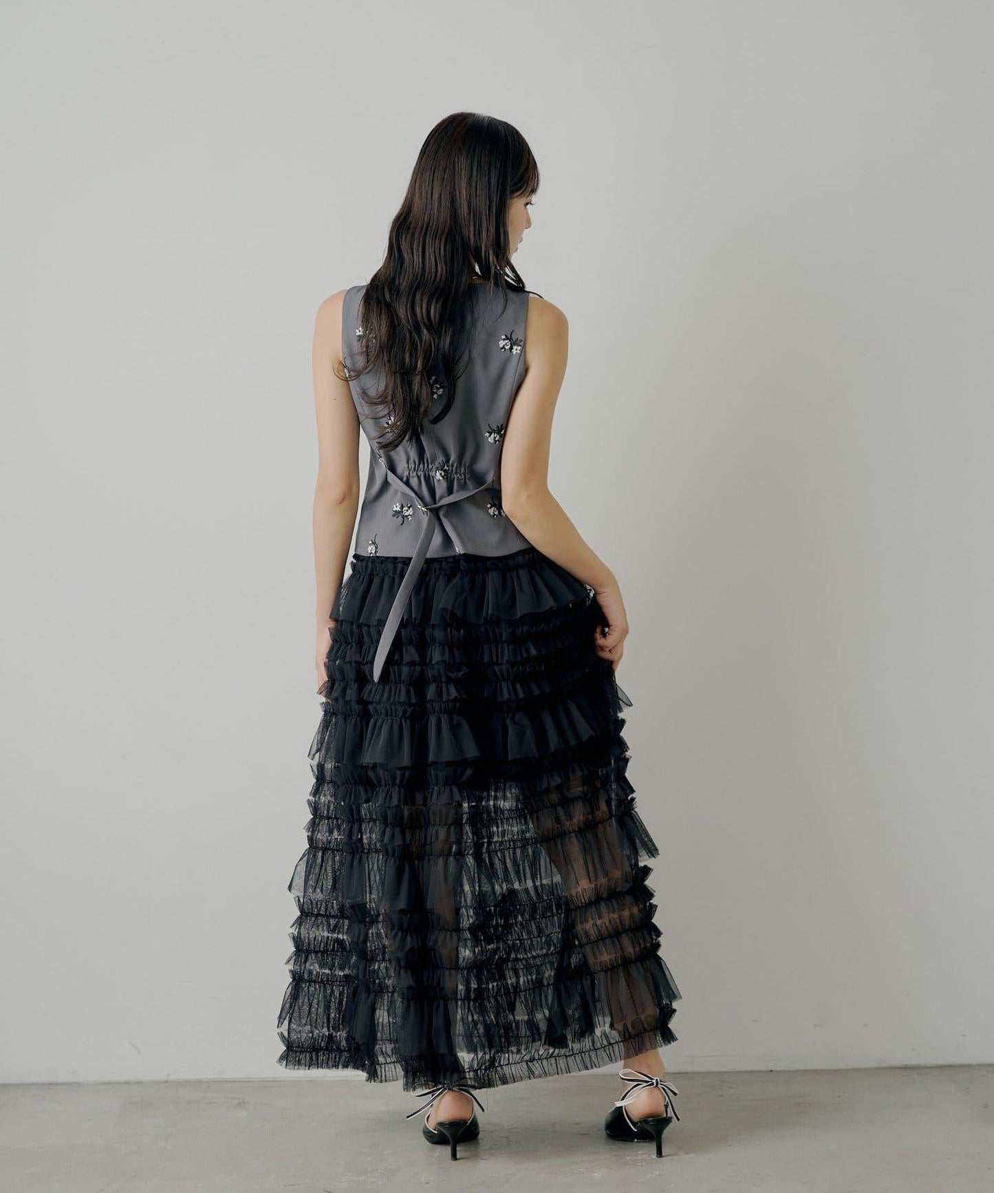 【SALON by Chico】蓬鬆網紗半身裙