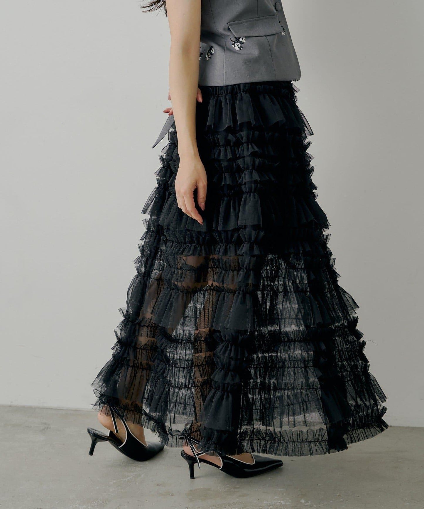 【SALON by Chico】蓬鬆網紗半身裙