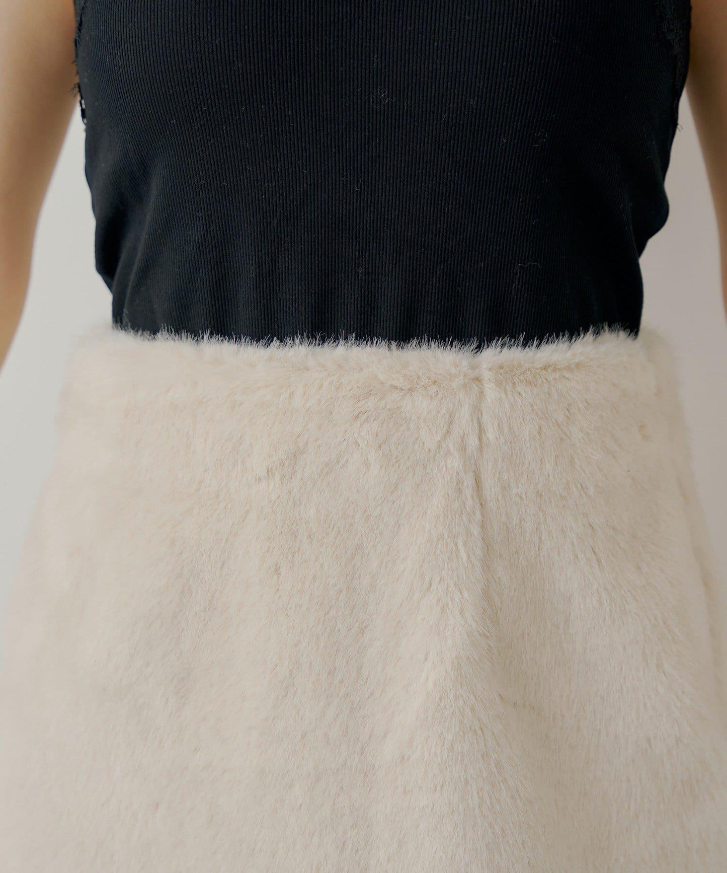 【Chico】仿毛皮迷你裙