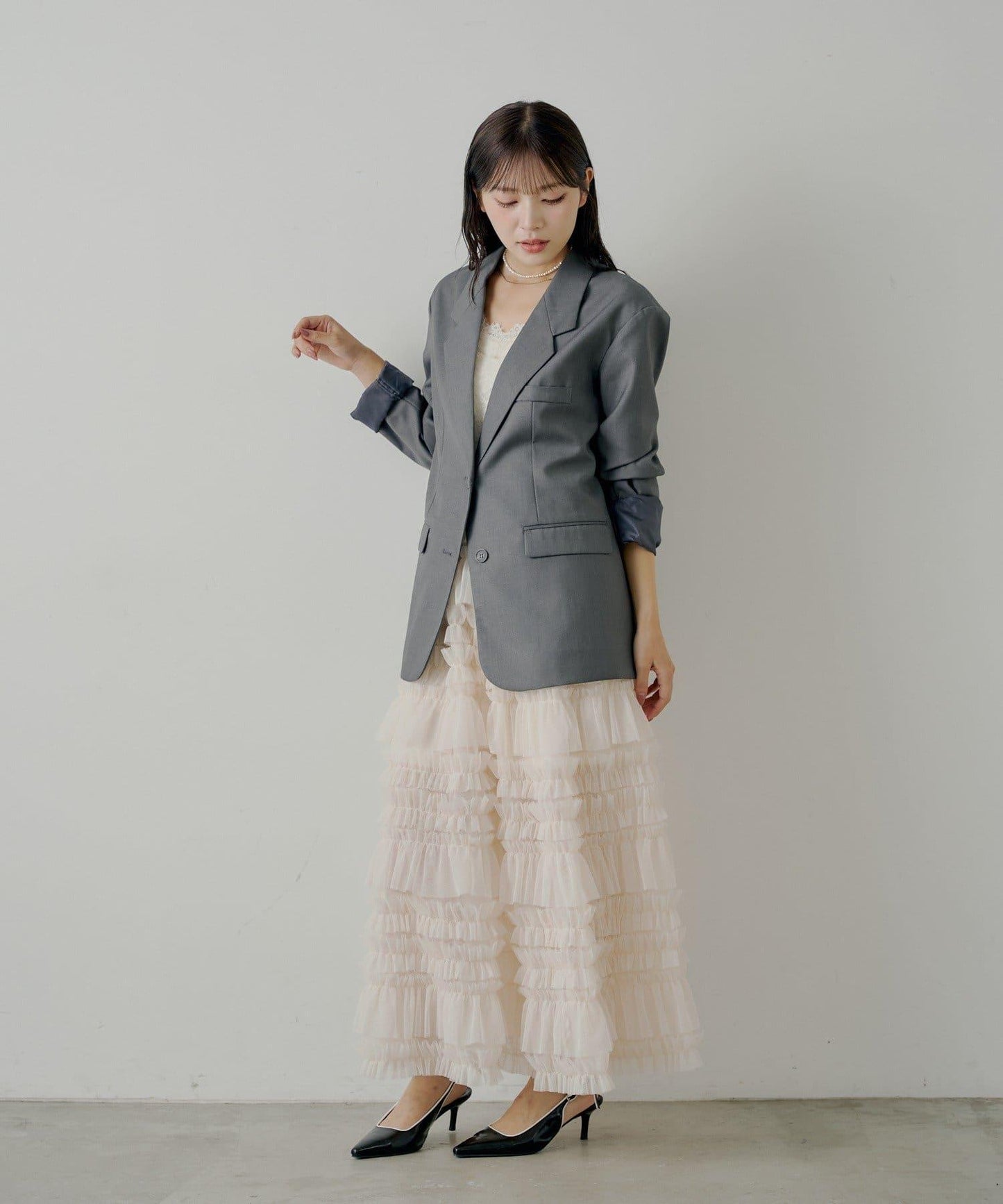 【SALON by Chico】蓬鬆網紗半身裙