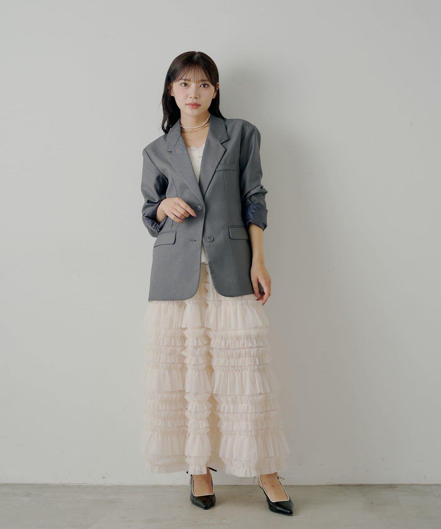 【SALON by Chico】蓬鬆網紗半身裙